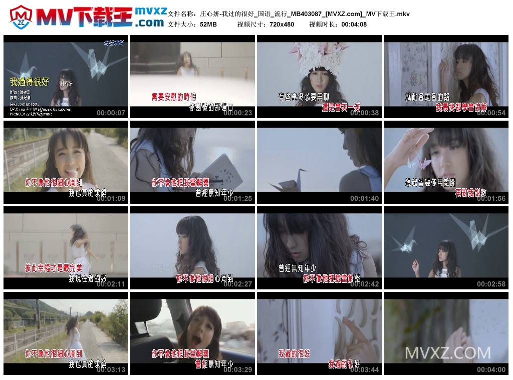 庄心妍-我过的很好_国语_流行_MB403087